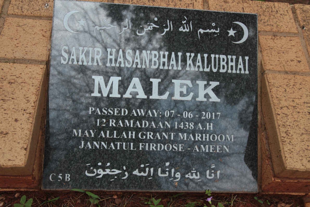 MALEK Sakir Hasanbhai Kalubhai -2017