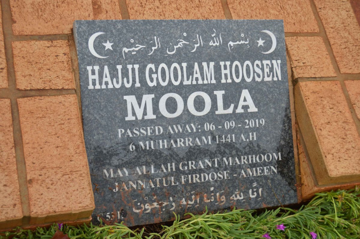 MOOLA Hajji Goolam Hoosen -2019