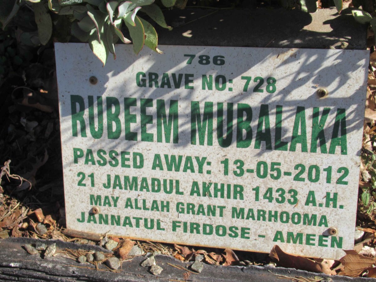MUBALAKA Rubeem -2012