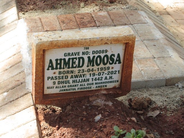MOOSA Ahmed 1959-2021