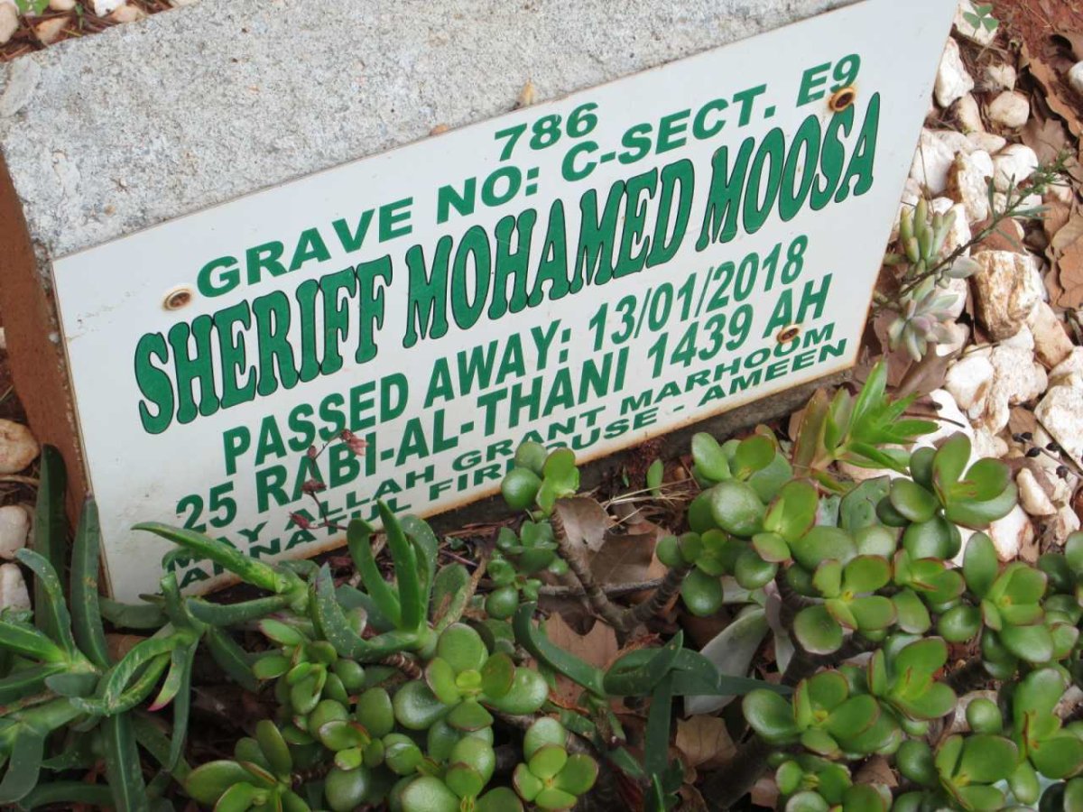 MOOSA Sheriff Mohamed -2018