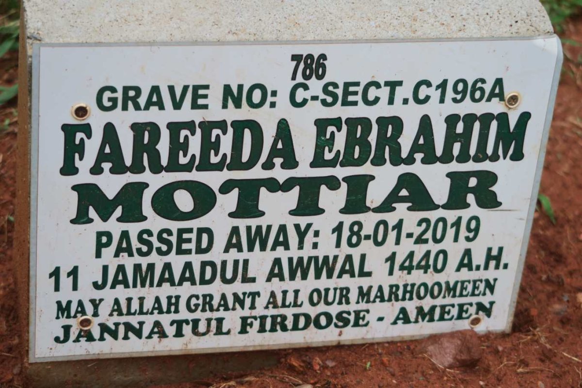 MOTTIAR Fareeda Ebrahim -2019
