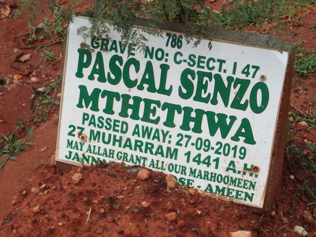 MTHETHWA Pascal Senzo -2019
