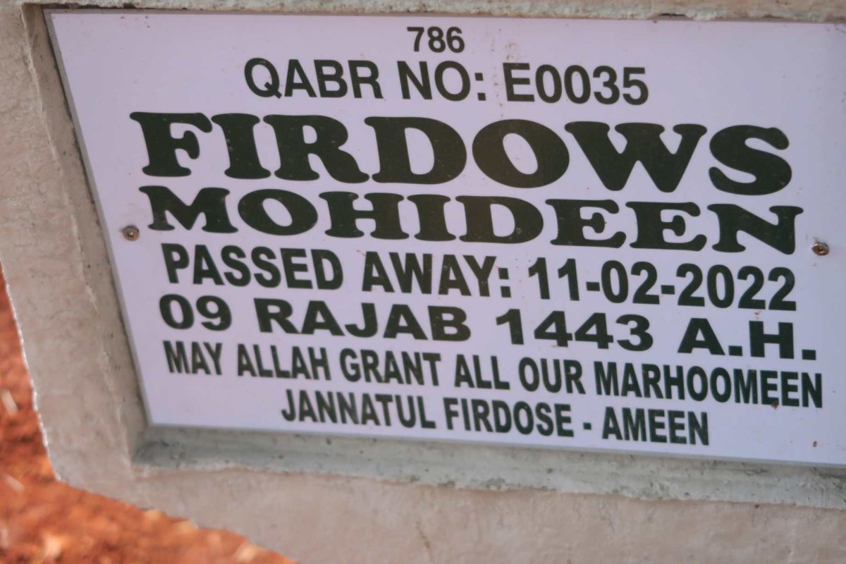 MOHIDEEN Firdows -2022