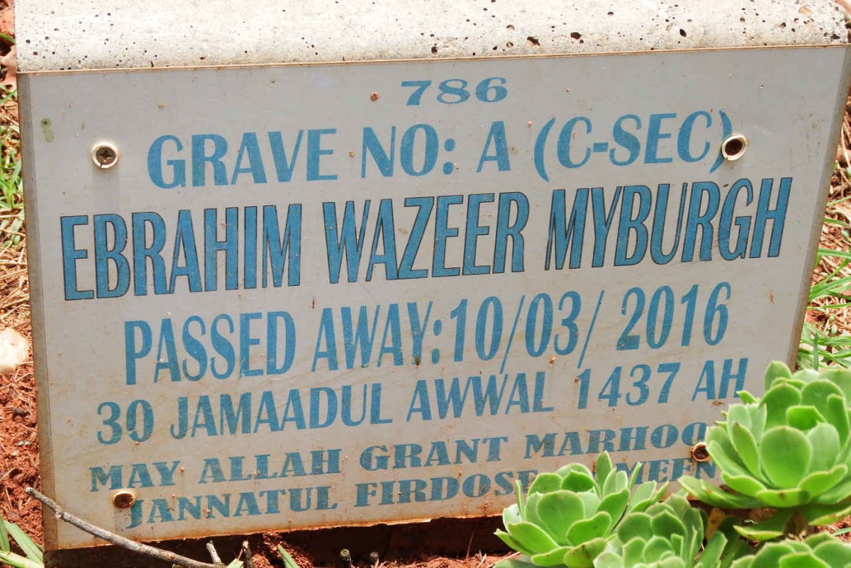 MYBURGH Ebrahim Wazeer -2016
