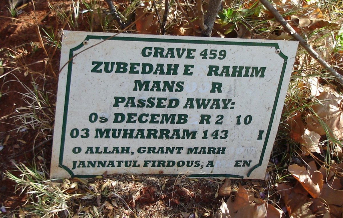 MANSOOR Zubedah Ebrahim -2010