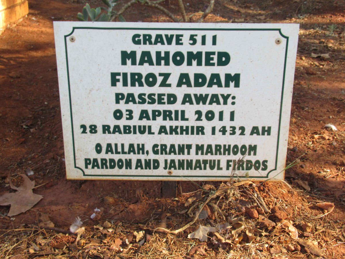 MAHOMED Firoz Adam -2011