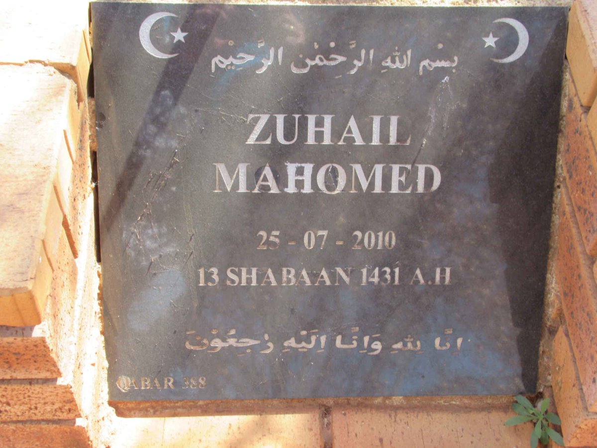 MAHOMED Zuhail -2010
