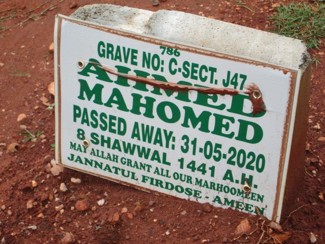 MAHOMED Ahmed -2020