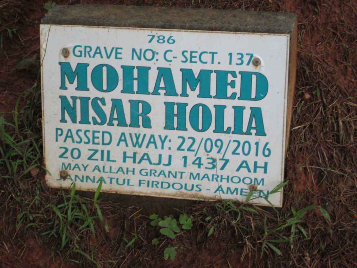 MOHAMED Nisar Holia -2016