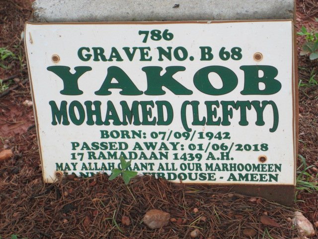 MOHAMED Yakob 1942-2018