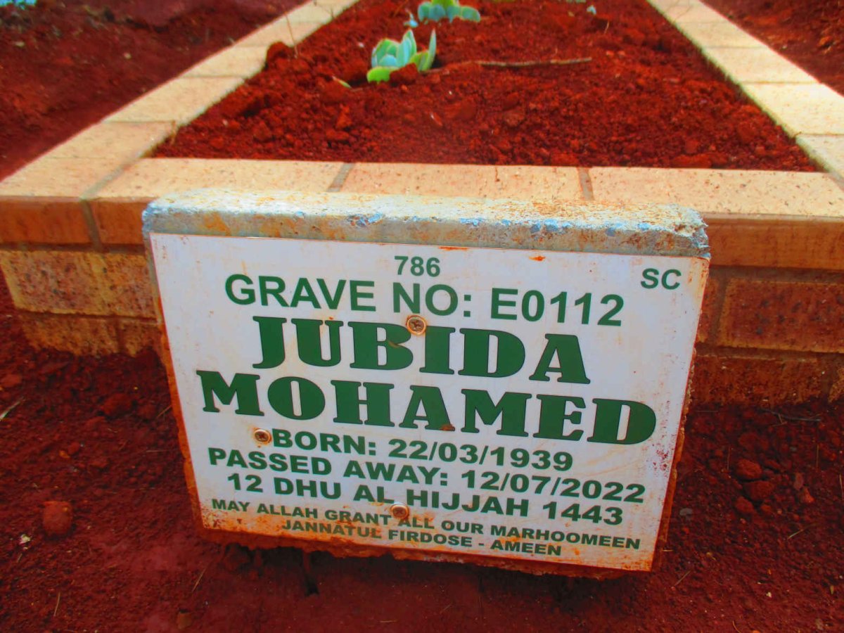 MOHAMED Jubida 1939-2022