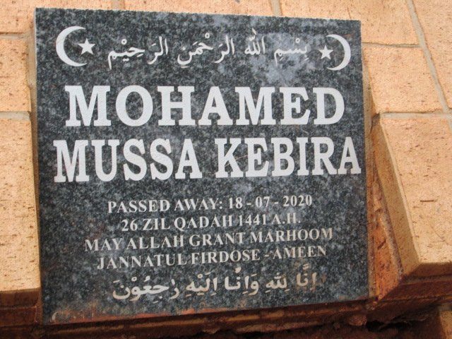 MOHAMED Mussa Kebira -2020