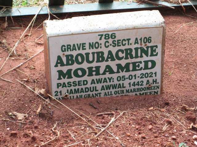 MOHAMED Aboubacrine  -2021