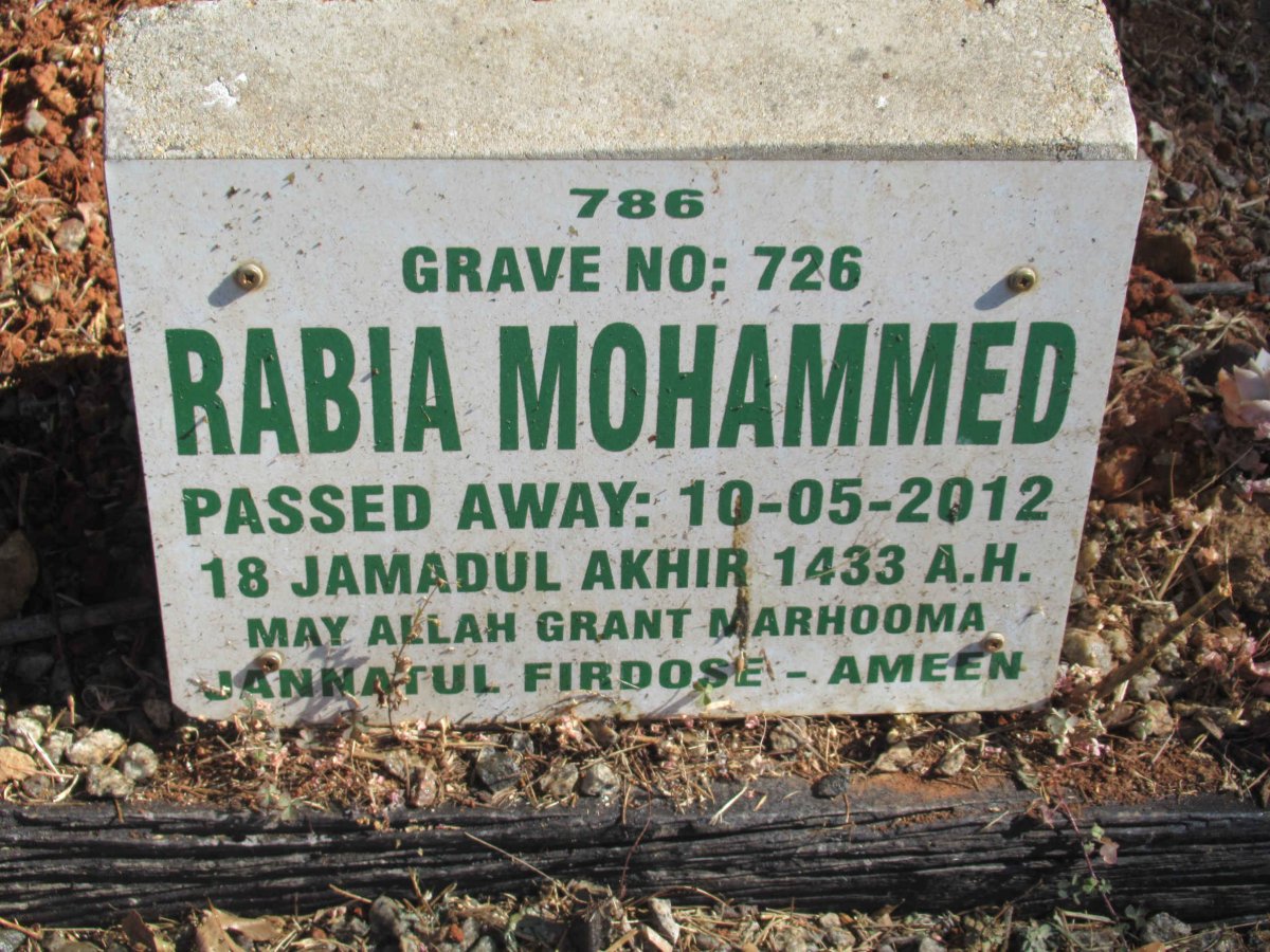 MOHAMMED Rabia -2012