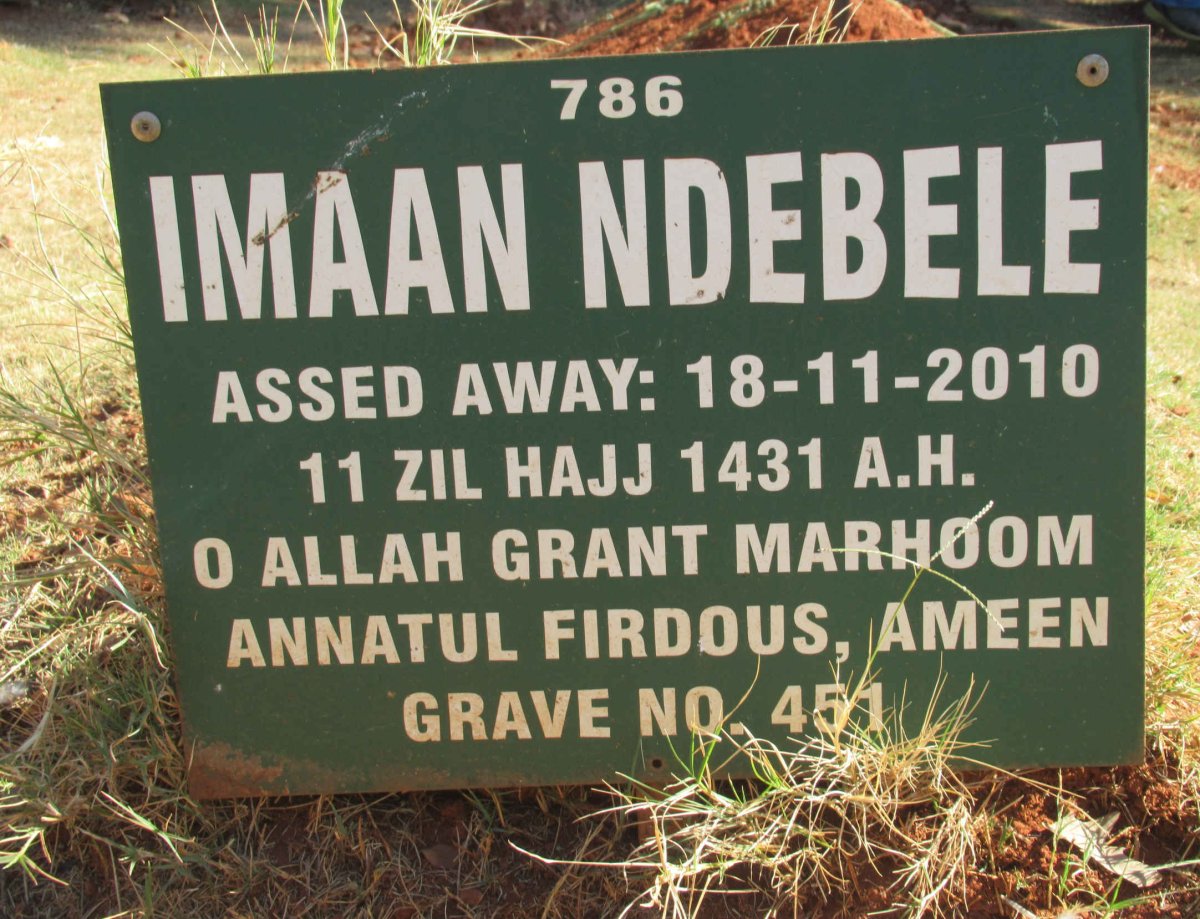 NDEBELE Imaan -2010