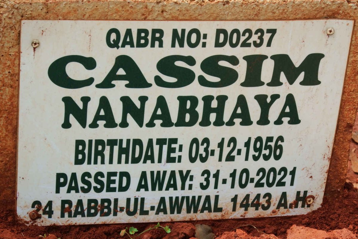 NANABHAYA Cassim 1956-2021