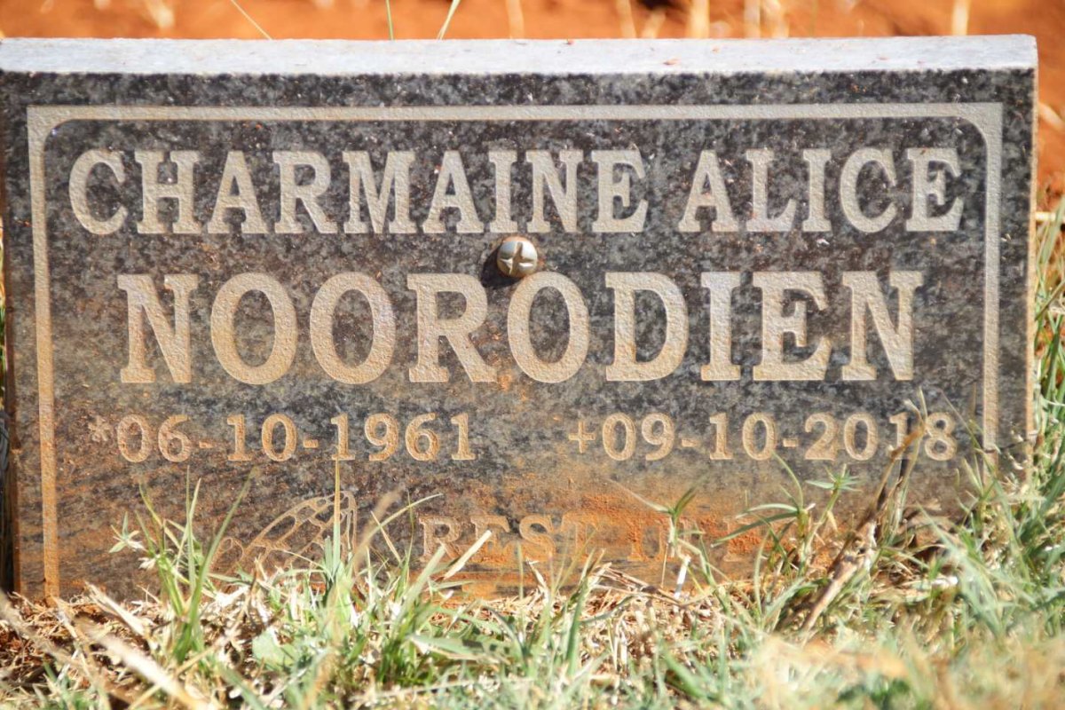 NOORODIEN Charmaine Alice 1961-2018