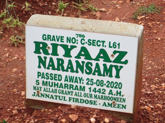 NARANSAMY Riyaaz -2020