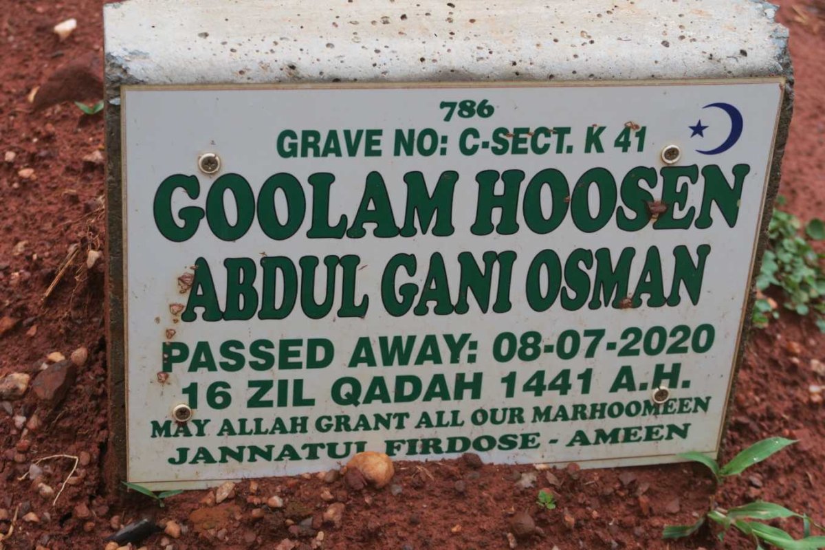 OSMAN Goolam Hoosen Abdul Gani -2020