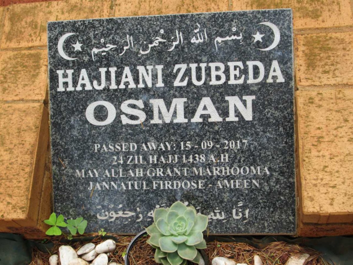 OSMAN Hajiani Zubeda -2017