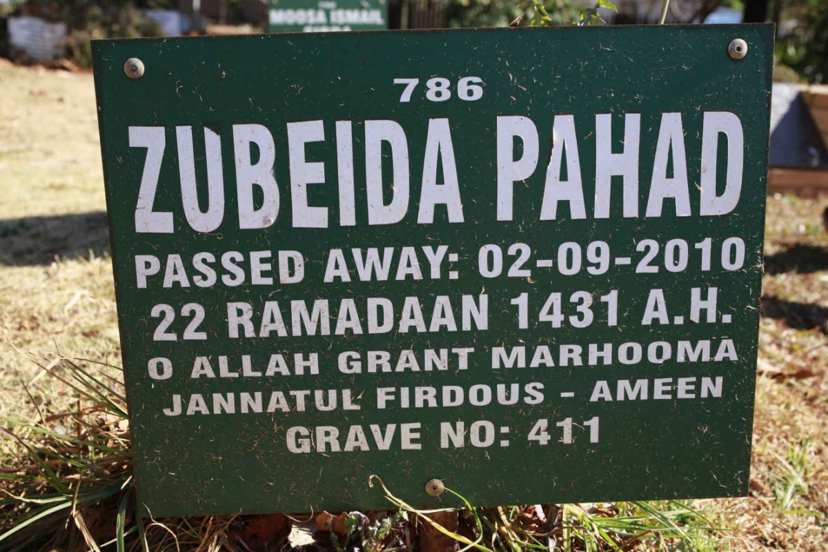PAHAD Zubeida -2010