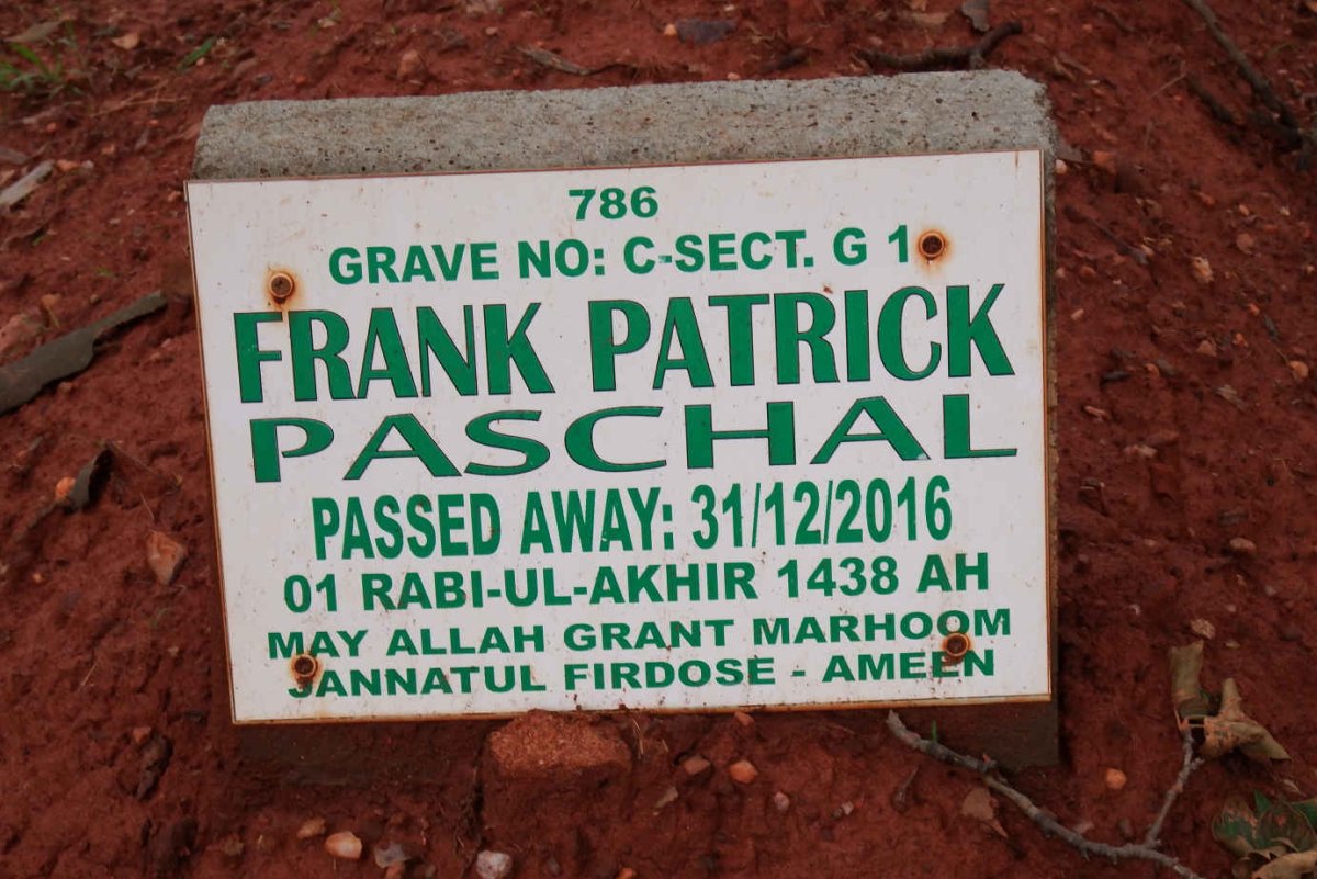 PASCHAL Frank Patrick -2016
