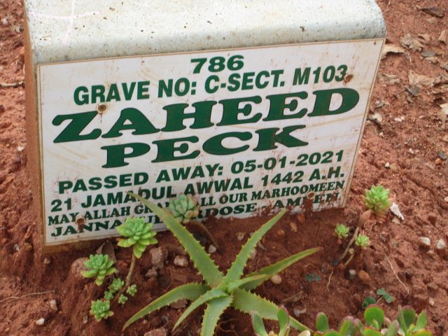 PECK Zaheed -2021
