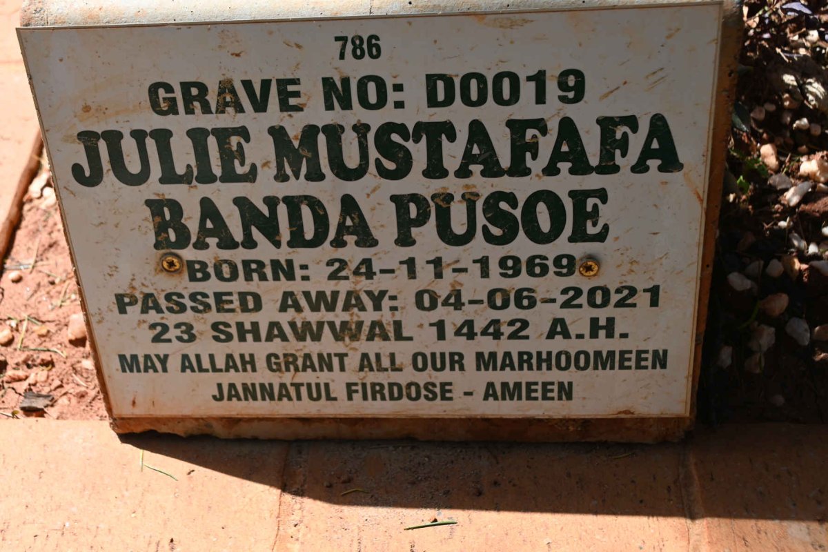PUSOE Julie Mustafafa Banda 1969-2021