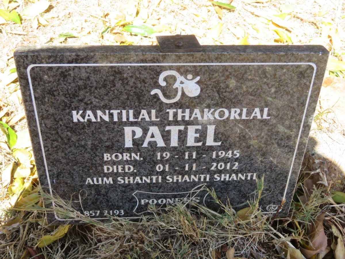 PATEL Kantilal Thakorlal 1945-2012