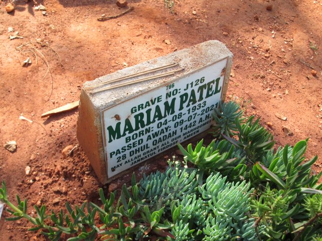 PATEL Mariam 1933-2021