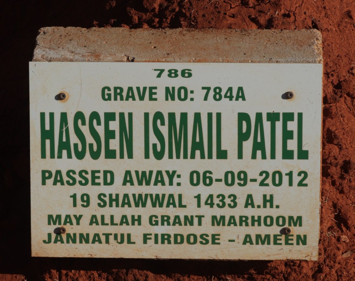 PATEL Hassen Ismail -2012