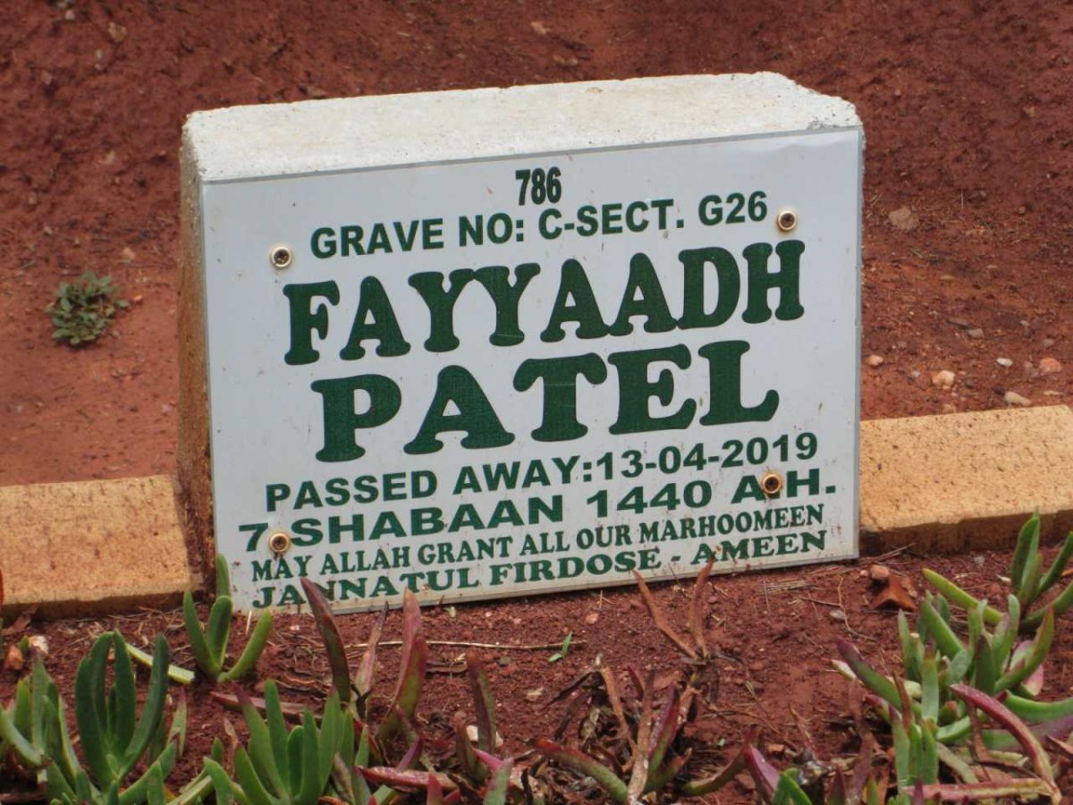 PATEL Fayyaadh -2019