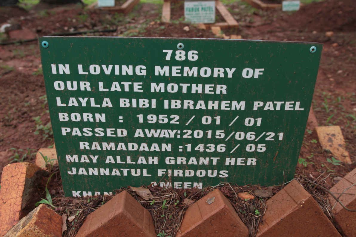 PATEL Layla Bibi Ibrahim 1952-2015