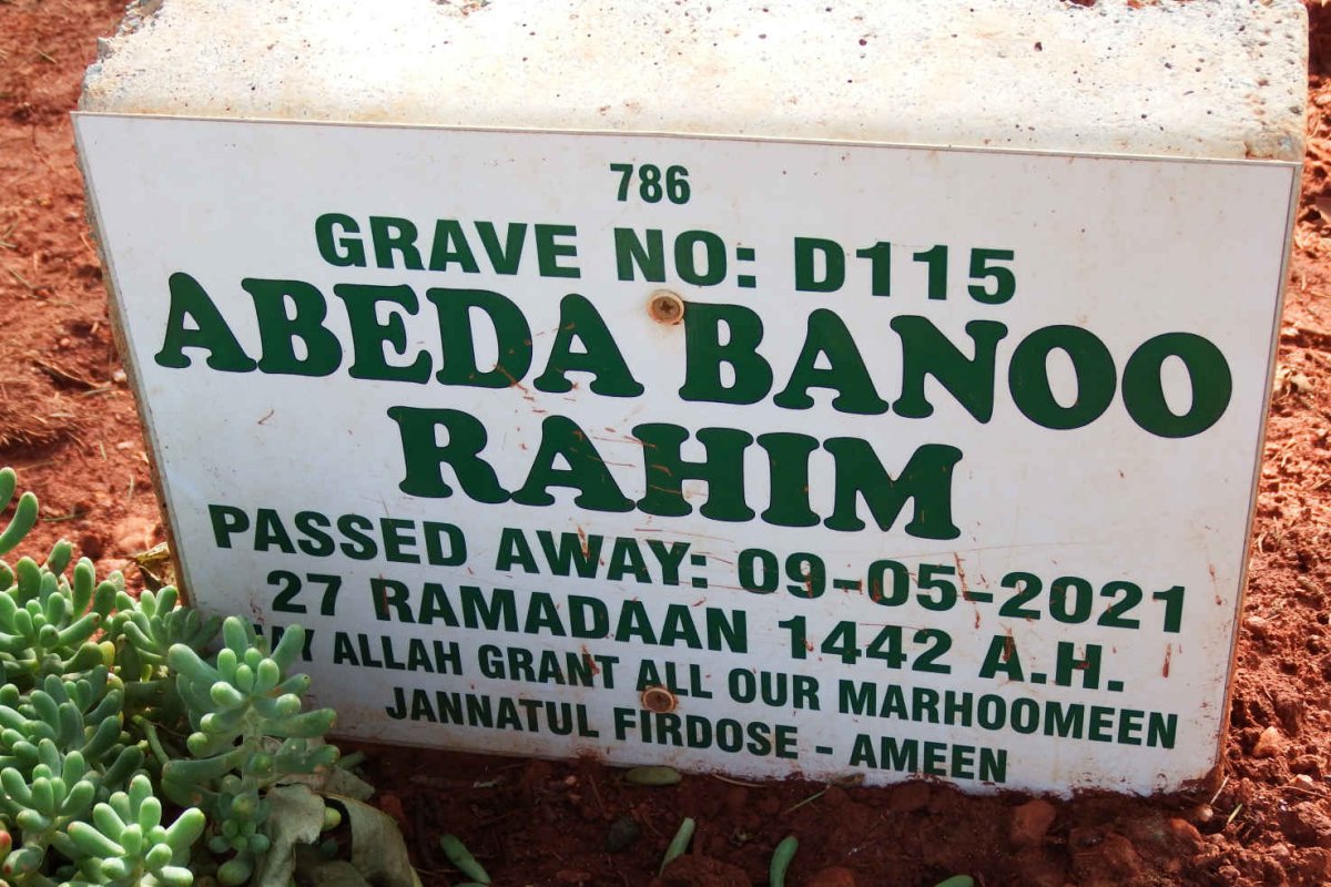 RAHIM Abeda Banoo -2021