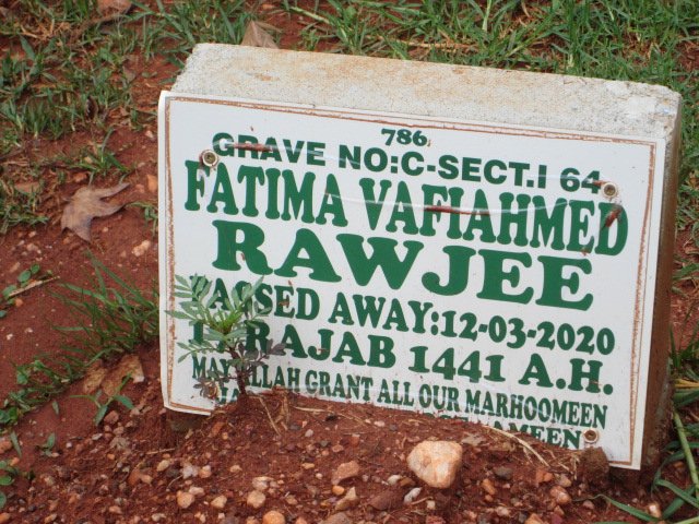RAWJEE Fatima Vafiahmed -2020