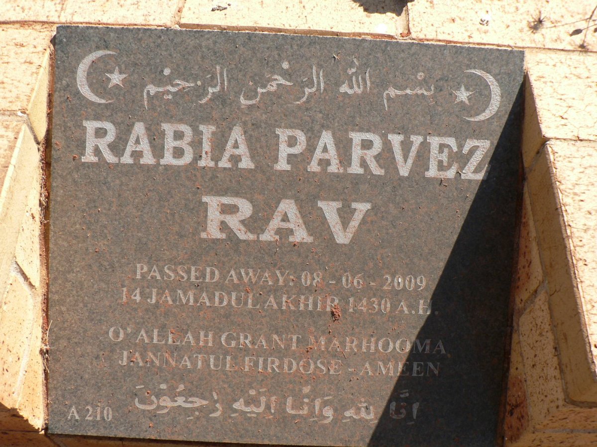 RAV Rabia Parvez -2009