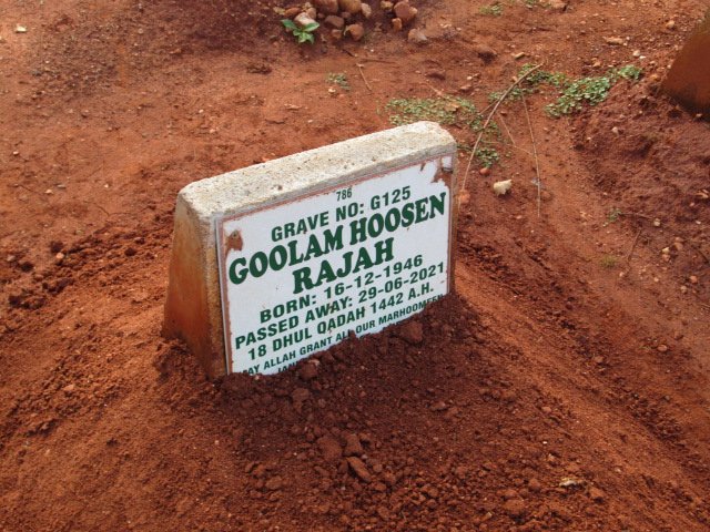 RAJAH Goolam Hoosen 1946-2021