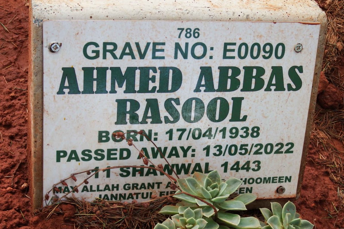 RASOOL Ahmed Abbas 1938-2022