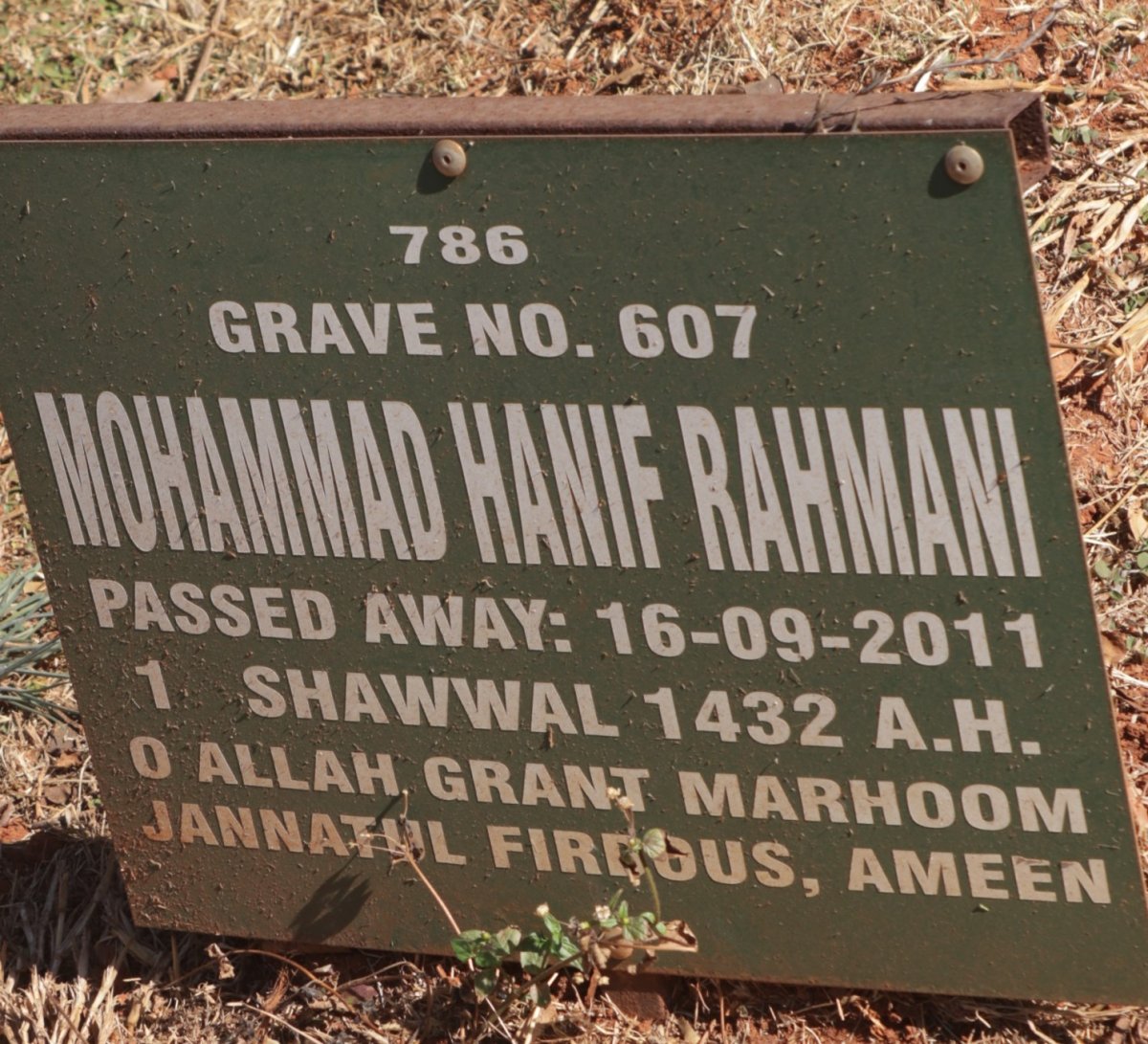 RAHMANI Mohammad Hanif -2011