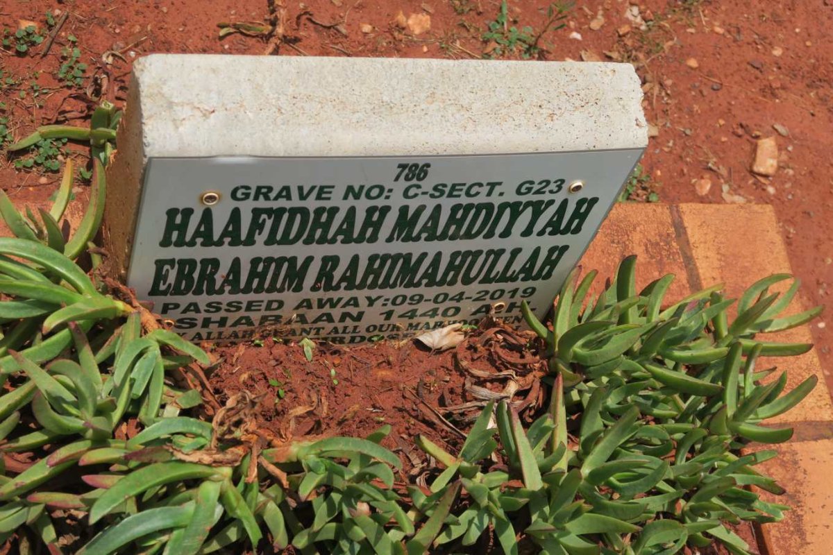 RAHIMAHULLAH Haafidhah Mahdiyyah Ebrahim -2019