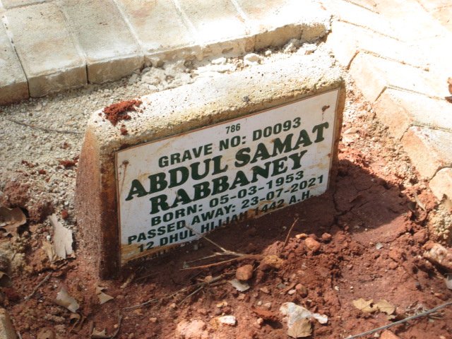 RABBANEY Abdul Samat 1953-2021