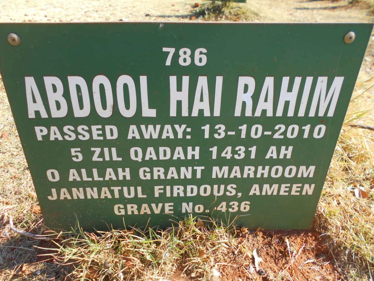 RAHIM Abdool Hai -2010