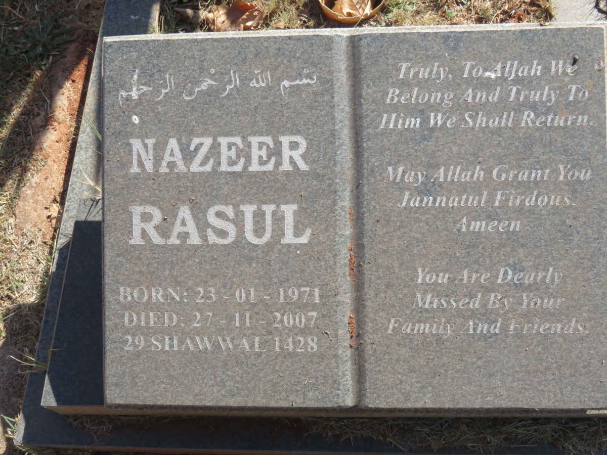 RASUL Nazeer 1971-2007