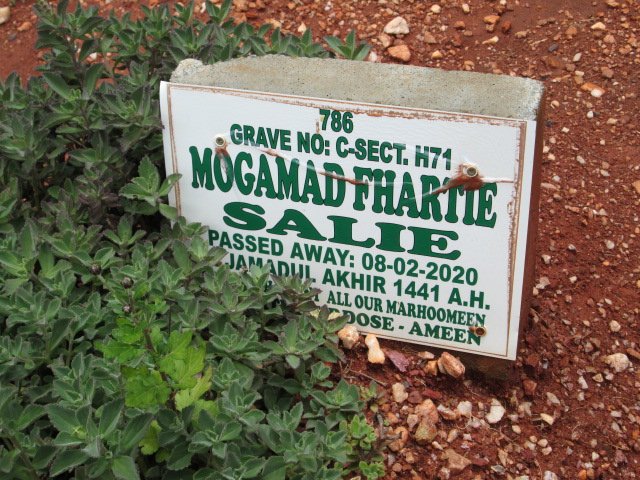 SALIE Mogamad Fhartie -2020