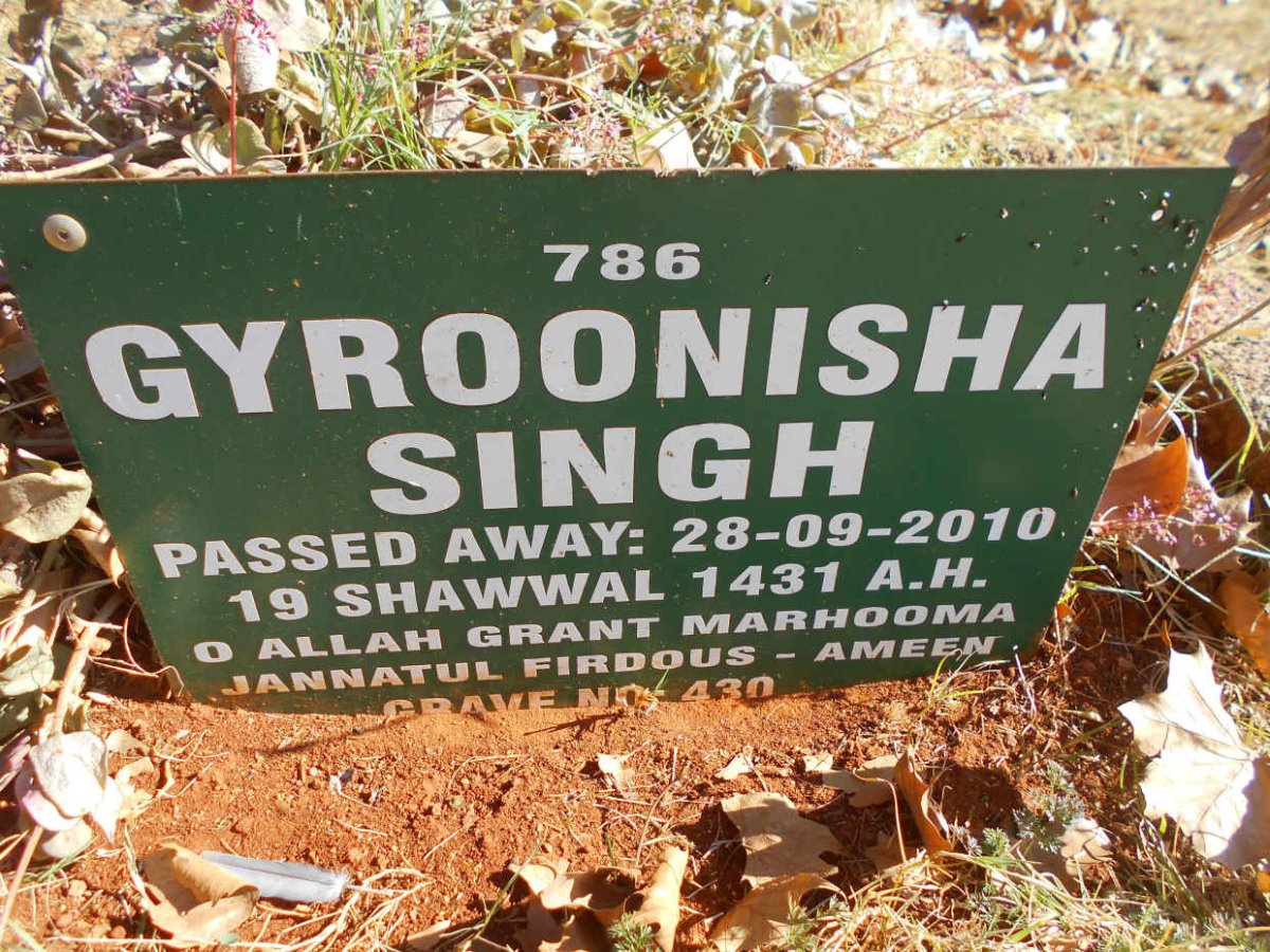 SINGH Gyroonisha -2010