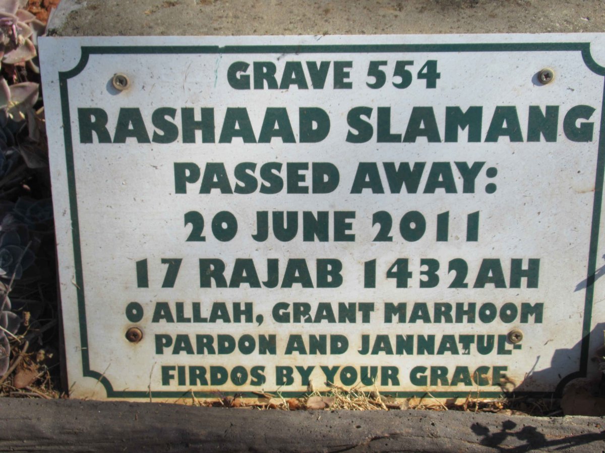 SLAMANG Rashaad -2011