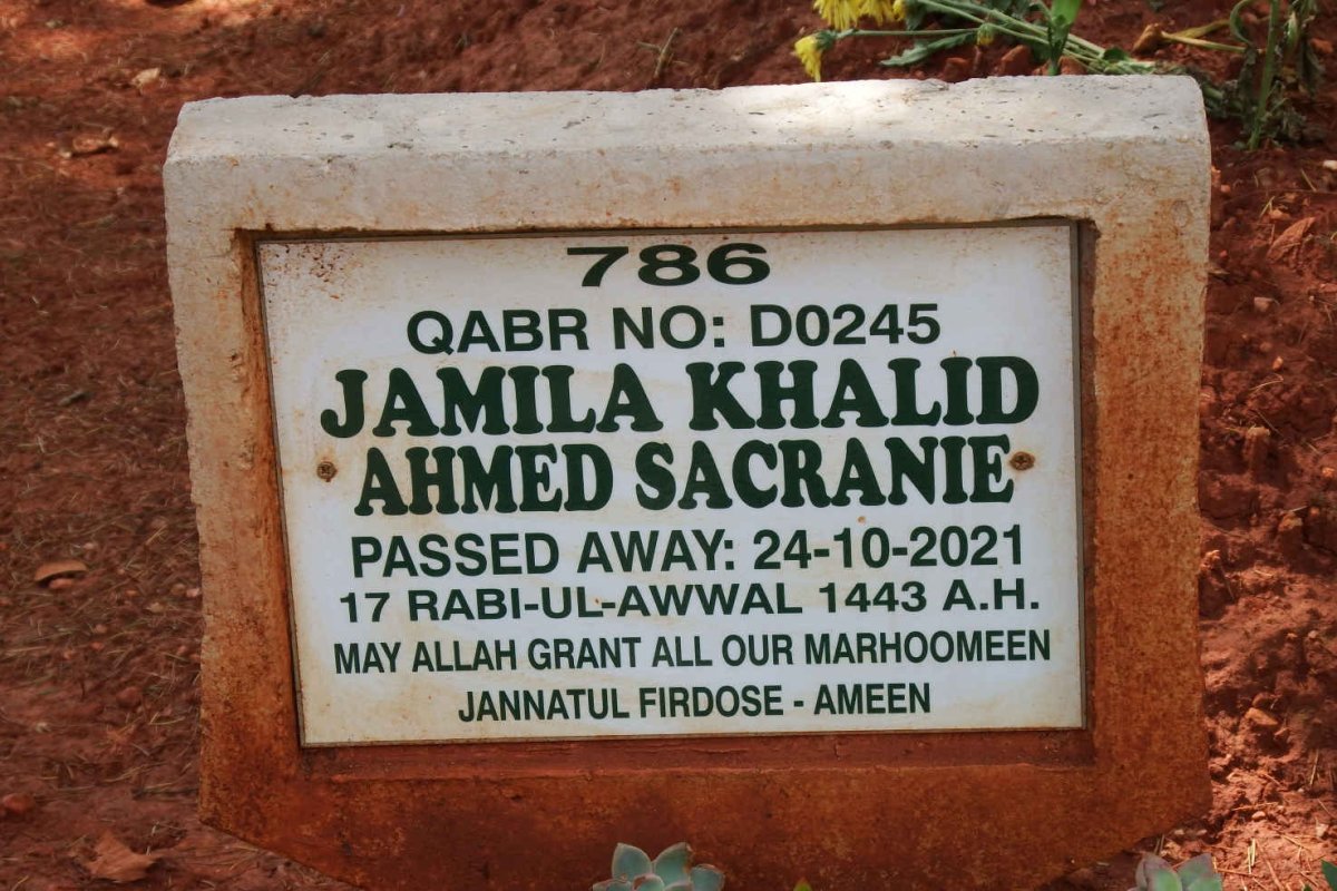 SACRANIE Jamila Khalid Ahmed -2021