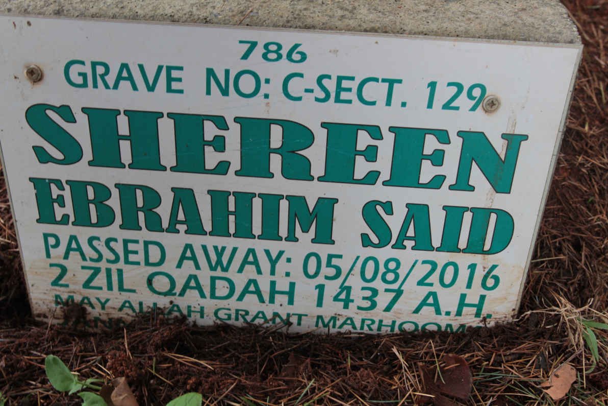 SHEREEN Ebrahim Said -2016