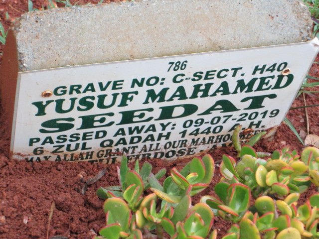 SEEDAT Yusuf Mahamed -2019